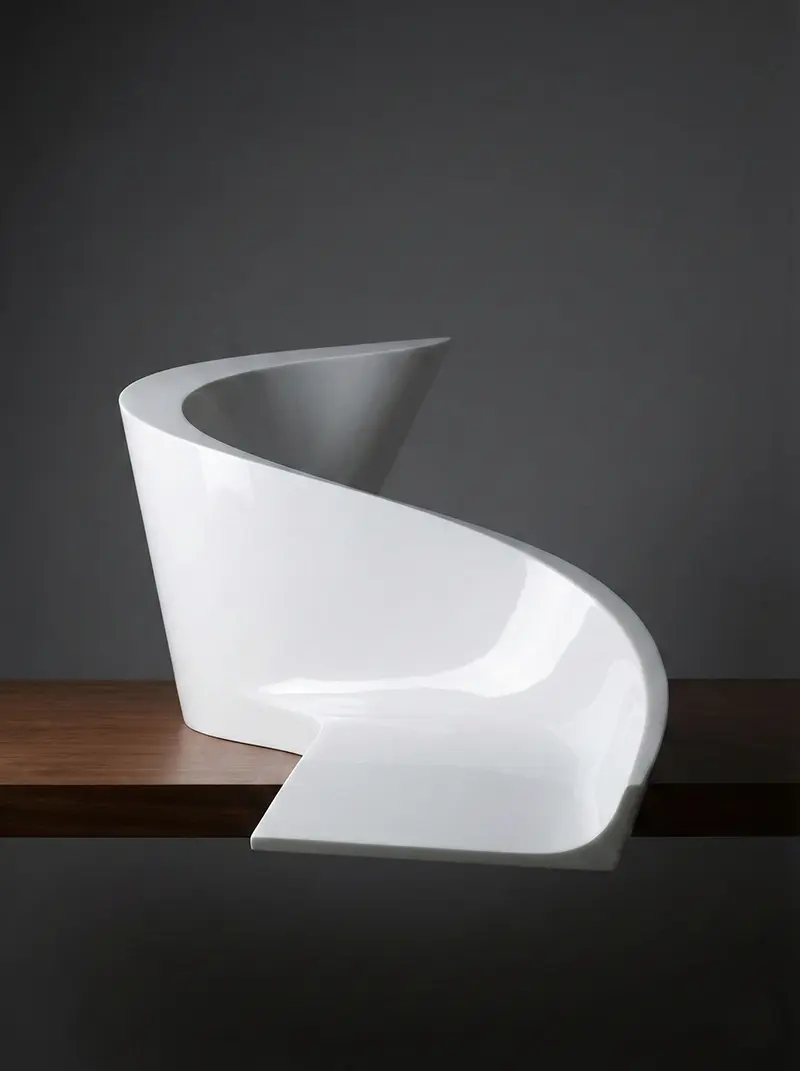 SINOCARE thermoformed seamless curve wrapping a structural column.